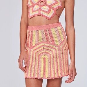 NWT Capittana Hannah Crochet Knit Skirt size XS in Multicolor
